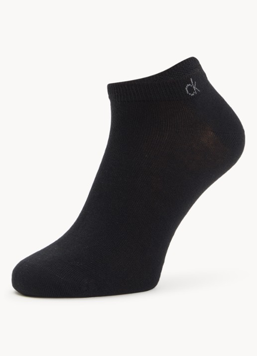 Calvin Klein Sneakersokken met logo in 3-pack - detail 3 zwart
