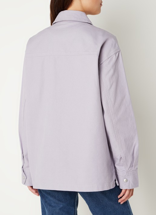 Calvin Klein Spijkerjas met klepzakken en logoborduring - achterkant 4 lila
