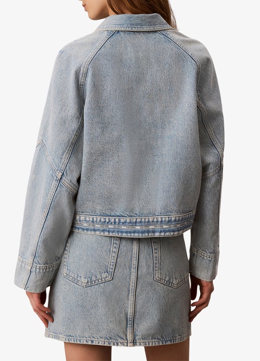 Calvin Klein Spijkerjas met logo - achterkant 4 denim