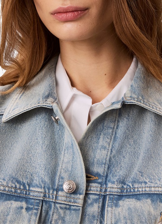Calvin Klein Spijkerjas met logo - detail denim