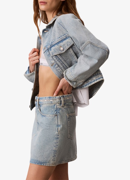 Calvin Klein Spijkerjas met logo - detail 3 denim