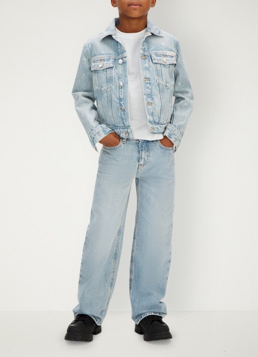 Calvin Klein Spijkerjas met logo - voorkant 5 indigo
