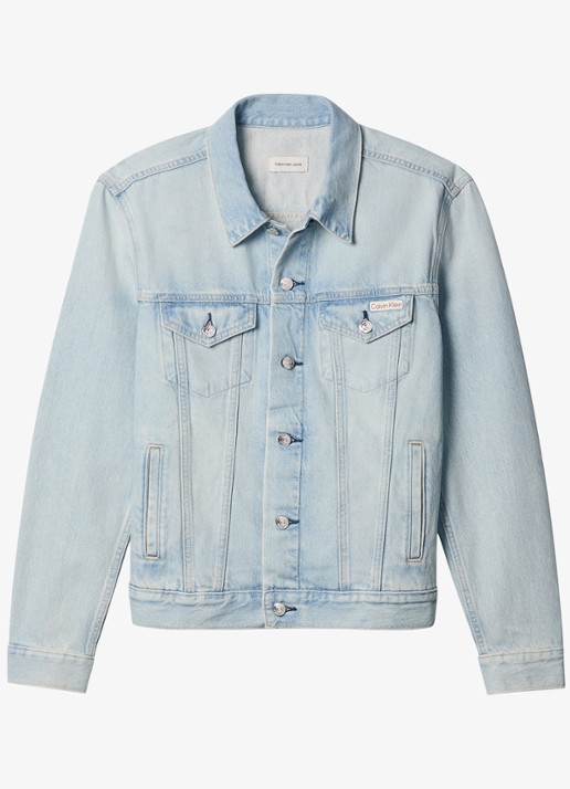 Calvin Klein Spijkerjas met steekzakken - voorkant 2 denim