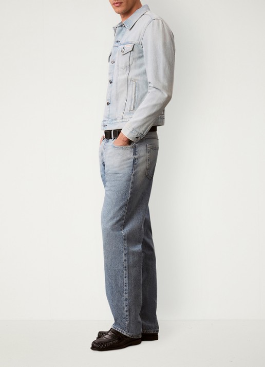 Calvin Klein Spijkerjas met steekzakken - voorkant 3 denim
