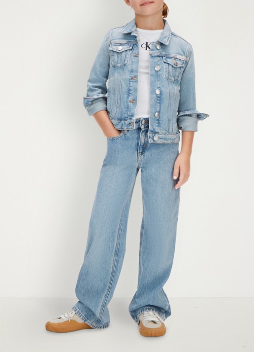 Calvin Klein Spijkerjas met steekzakken - voorkant 2 indigo