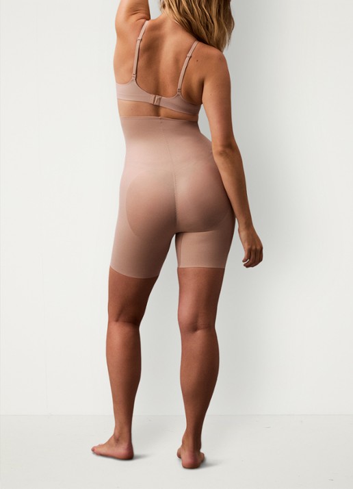 Calvin Klein Stay Put Stretch high waisted corrigerende short - achterkant 7 khaki