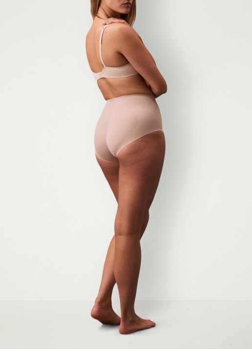 Calvin Klein Stay Put Stretch high wisted corrigerende slip - achterkant beige