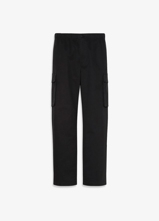 Calvin Klein Straight fit cargobroek met steekzakken - achterkant 7 zwart