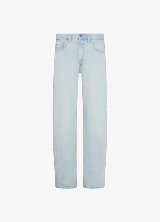 Calvin Klein Straight fit jeans met lichte wassing - voorkant 6 denim