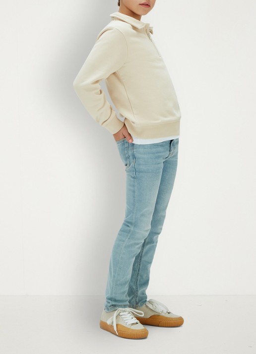 Calvin Klein Straight fit jeans met lichte wassing - detail 2 indigo