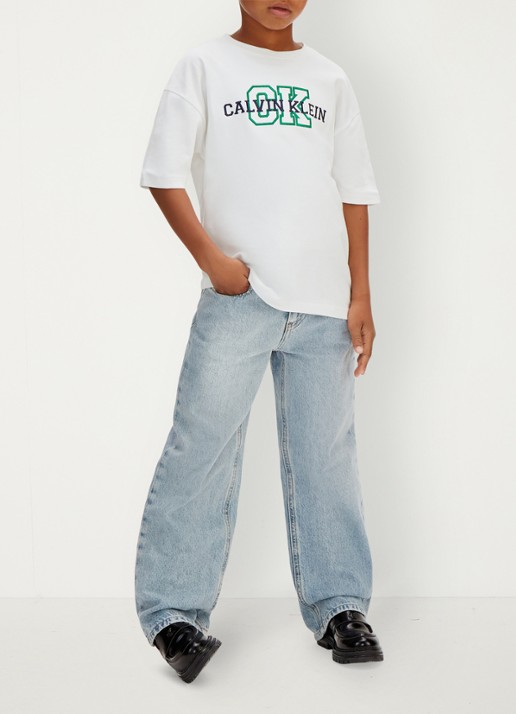 Calvin Klein Straight fit jeans met lichte wassing - detail 3 denim