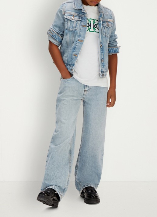 Calvin Klein Straight fit jeans met lichte wassing - voorkant 6 denim