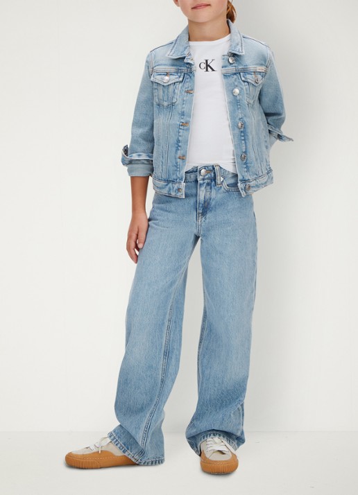 Calvin Klein Straight fit jeans met lichte wassing - detail 5 indigo