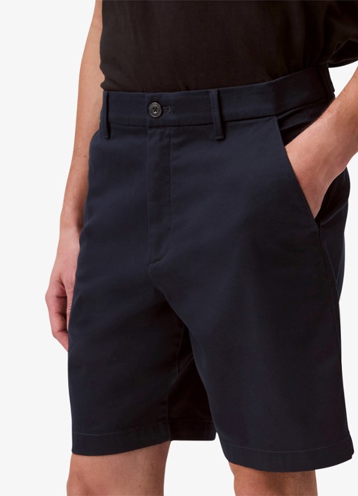 Calvin Klein Straight fit korte broek met steekzakken - detail 6 donkerblauw