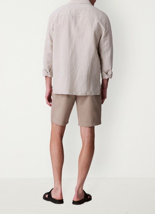 Calvin Klein Straight fit korte broek met steekzakken - achterkant 3 khaki