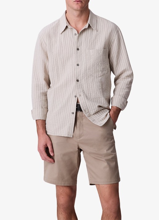 Calvin Klein Straight fit korte broek met steekzakken - detail khaki