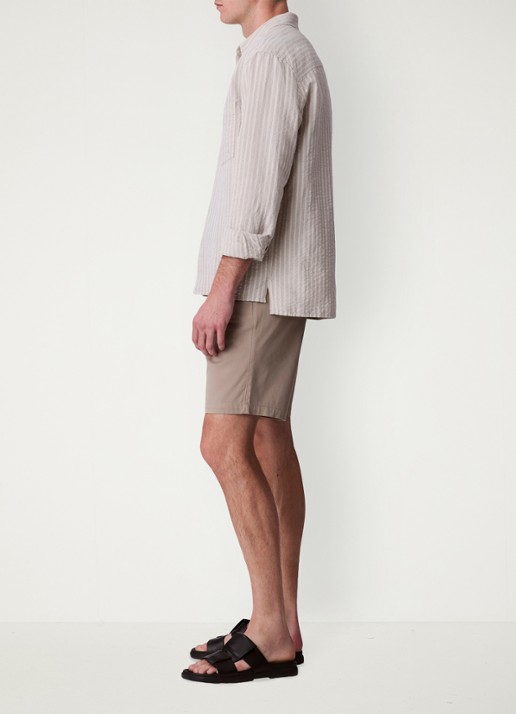 Calvin Klein Straight fit korte broek met steekzakken - detail 2 khaki