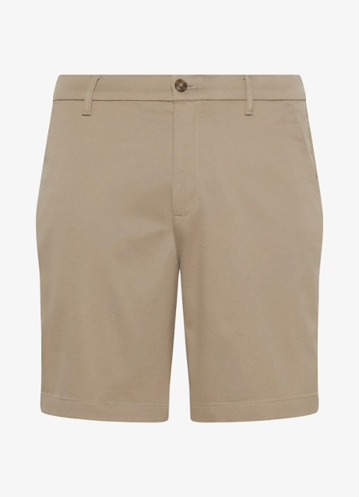 Calvin Klein Straight fit korte broek met steekzakken - voorkant 4 khaki