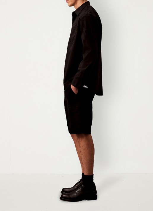 Calvin Klein Straight fit korte cargobroek met opgestikte zakken - detail 7 zwart