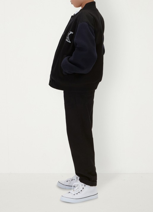 Calvin Klein Straight leg chino met logo - detail 6 pvh black-beh /  zwart