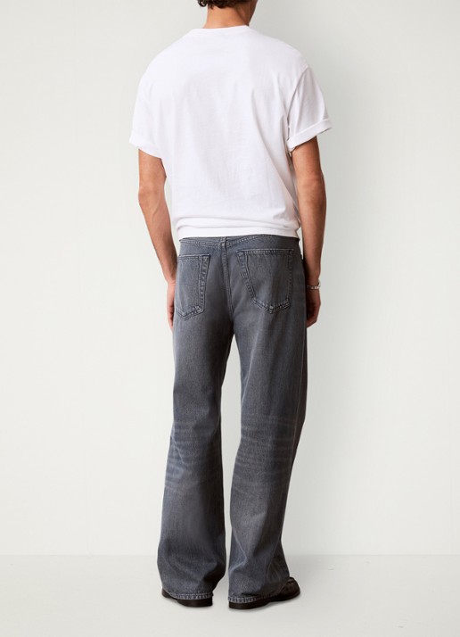 Calvin Klein Straight leg jeans met gekleurde wassing - achterkant 3 blauwgrijs