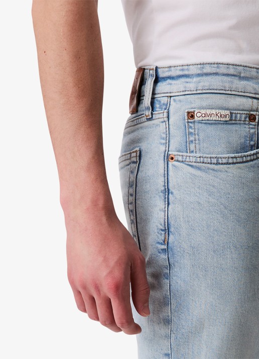 Calvin Klein Straight leg jeans met steekzakken - detail 3 denim
