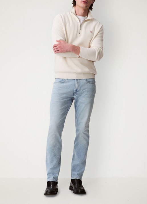 Calvin Klein Straight leg jeans met steekzakken - voorkant 6 denim