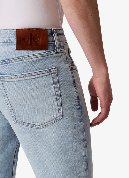 Calvin Klein Straight leg jeans met steekzakken - detail 3 indigo