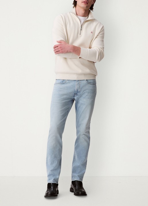 Calvin Klein Straight leg jeans met steekzakken - voorkant 5 indigo