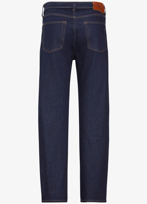 Calvin Klein Straight leg jeans met steekzakken - achterkant donkerblauw