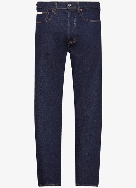 Calvin Klein Straight leg jeans met steekzakken - voorkant 2 donkerblauw
