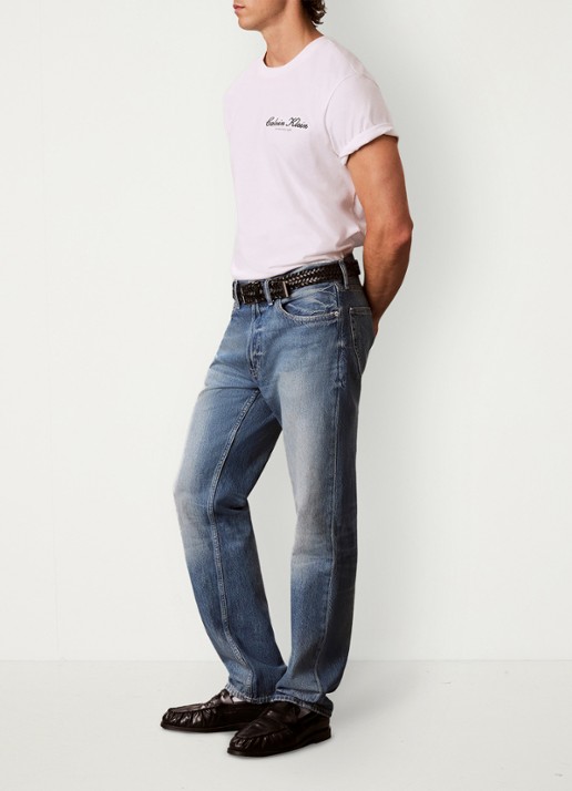 Calvin Klein Straight leg jeans met steekzakken - detail 5 indigo