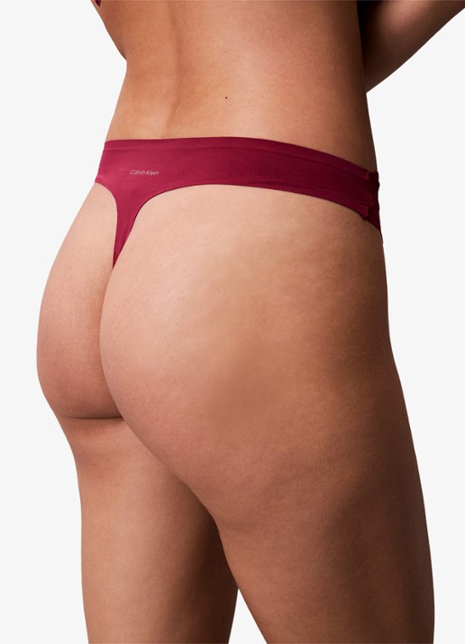 Calvin Klein String met details van kant - detail 6 bordeauxrood