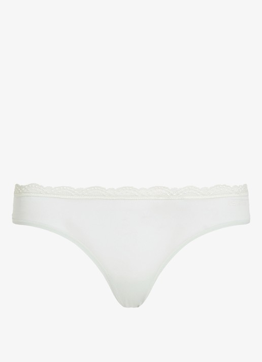 Calvin Klein String met kant - voorkant blauw
