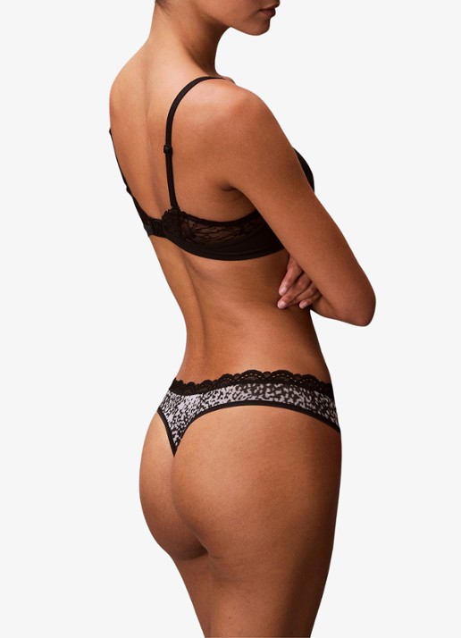 Calvin Klein String met kant - detail 4 animal wave black