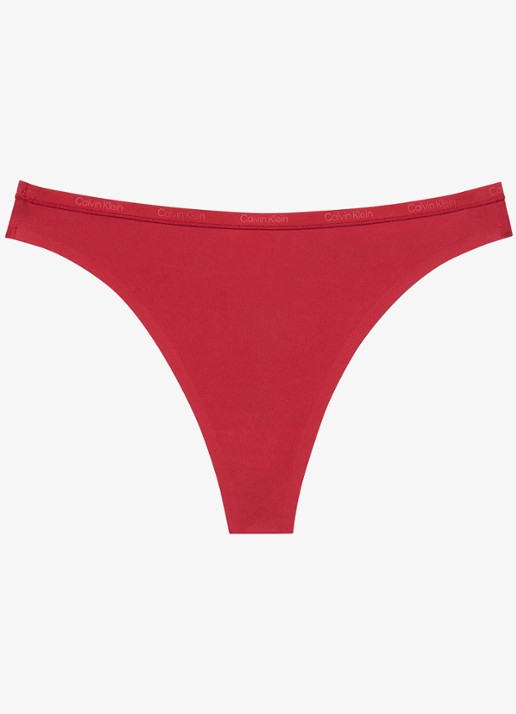 Calvin Klein String met logoband - voorkant 4 rood