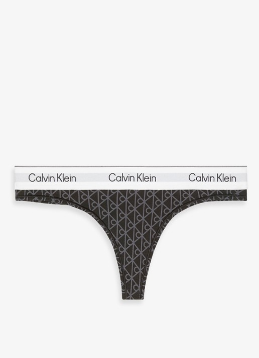 Calvin Klein String met logoband - voorkant bruin