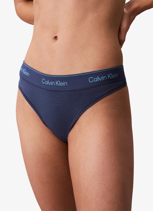 Calvin Klein String met logoband - detail 3 donkerblauw