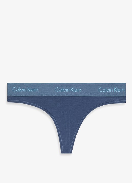 Calvin Klein String met logoband - voorkant donkerblauw