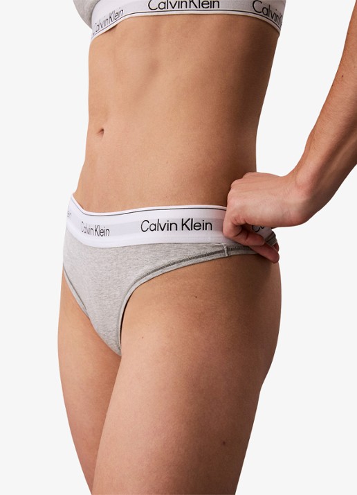 Calvin Klein String met logoband - detail 4 grijs