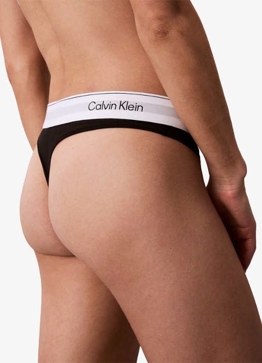 Calvin Klein String met logoband - detail 6 zwart