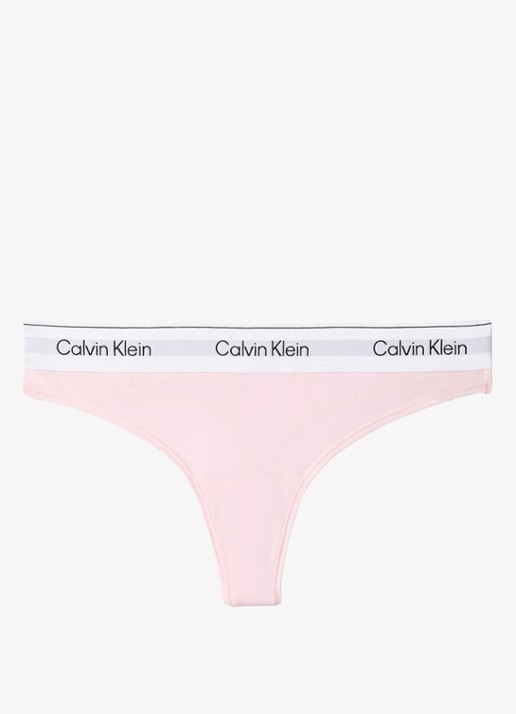 Calvin Klein String met logoband - voorkant cradle pink-8z6 / roze