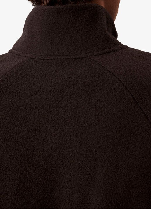 Calvin Klein Sweater met halve rits en logo - achterkant 7 zwart