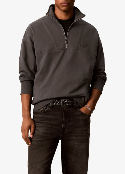 Calvin Klein Sweater met halve rits
