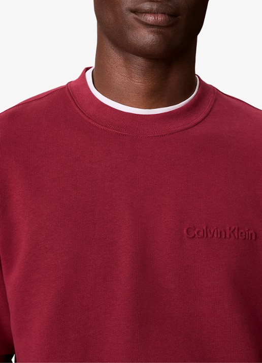 Calvin Klein Sweater met logo - detail 4 rood