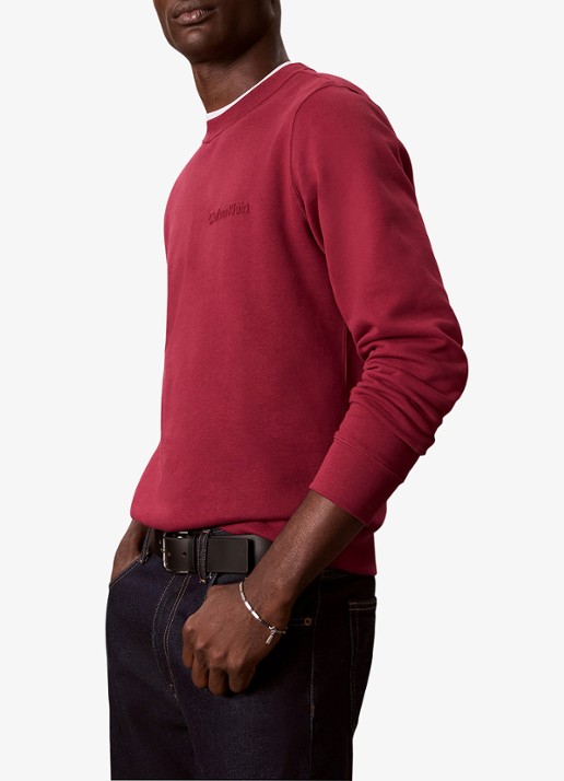 Calvin Klein Sweater met logo - detail 5 rood