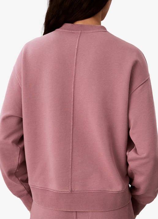 Calvin Klein Sweater met logoborduring - achterkant 5 oudroze