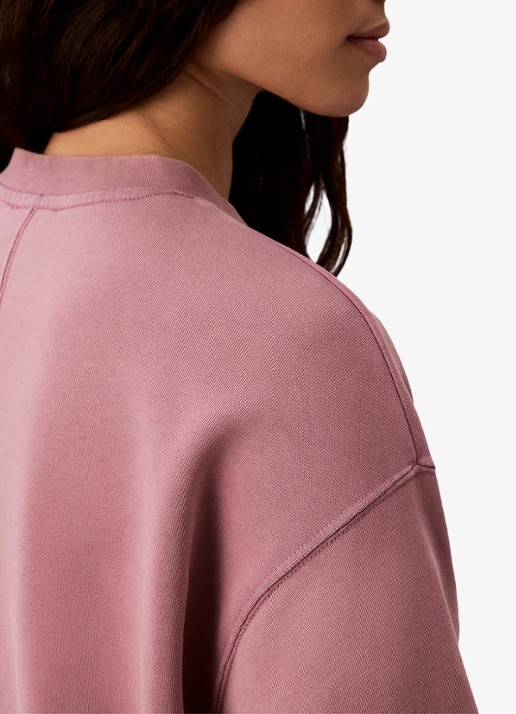Calvin Klein Sweater met logoborduring - detail 4 oudroze