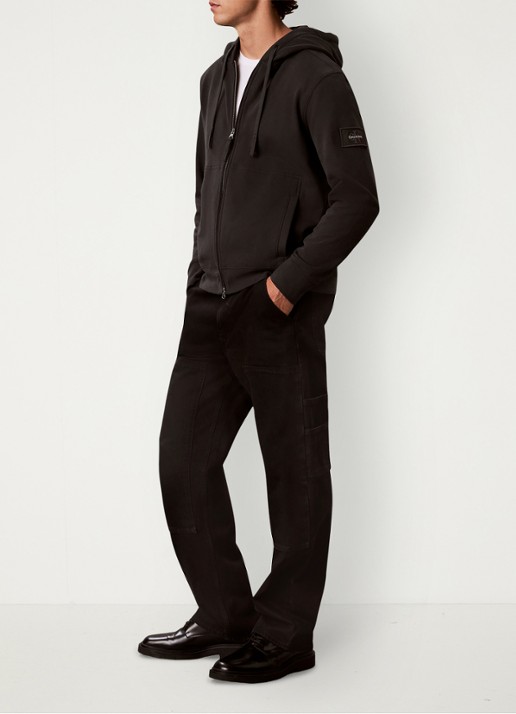 Calvin Klein Sweatvest met logo - detail 4 zwart