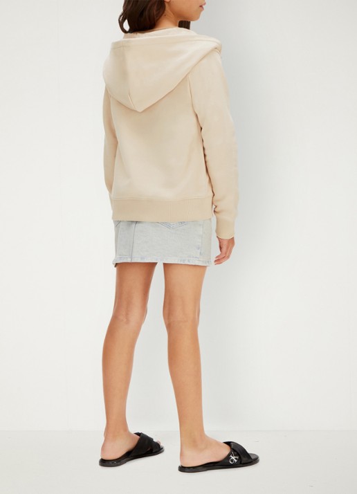 Calvin Klein Sweatvest met logo - achterkant 5 beige
